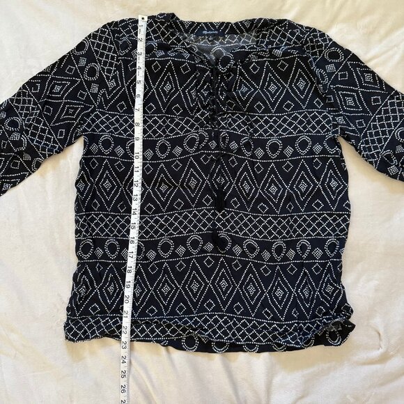 MADEWELL Lace Up Peasant Top in Caravan Print - Picture 12 of 12
